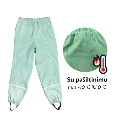 TUTU neperšlampamos pašiltintos lietaus kelnės su guma